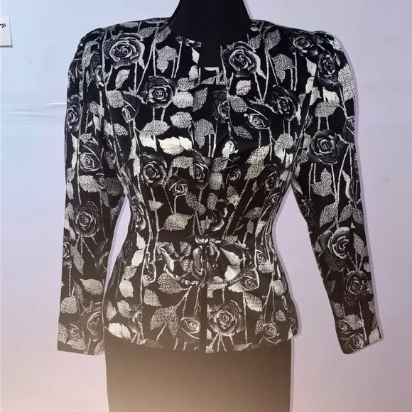 Vintage silk and velvet dress set - Picture 14 of 15